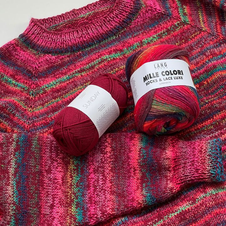 Strikkekit Ingen Dikkedarer sweater i Sunday &amp; Mille Colori