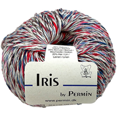 Iris garn fra Permin Rød blå