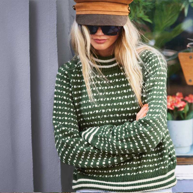 Strikkekit Islandsk Sweater Dame 72_7 i Sisu garn