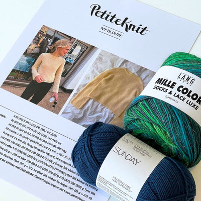 Strikkekit Ivy Blouse fra PetiteKnit i Sunday og Mille Colori