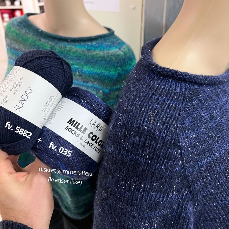 Strikkekit Ivy Blouse fra PetiteKnit i Sunday og Mille Colori