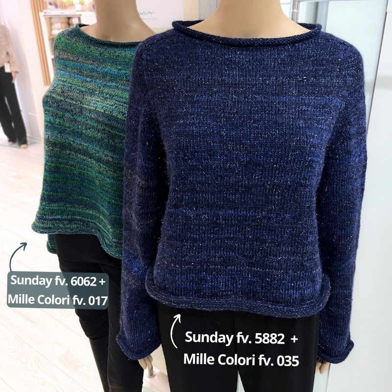 Strikkekit Ivy Blouse fra PetiteKnit i Sunday og Mille Colori