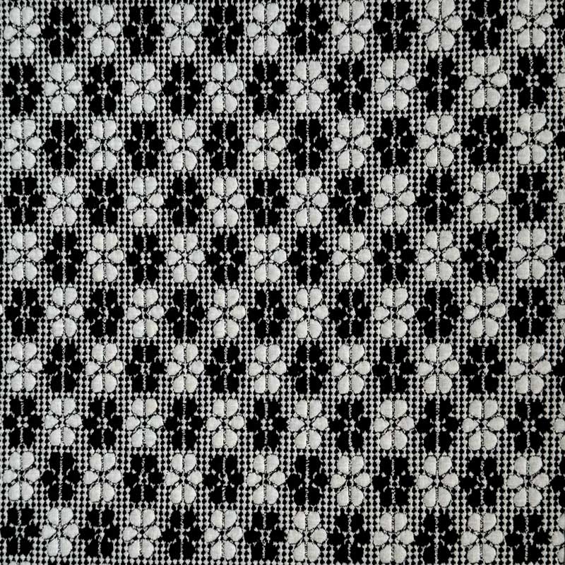 Jacquard med blomster - KreStoffer