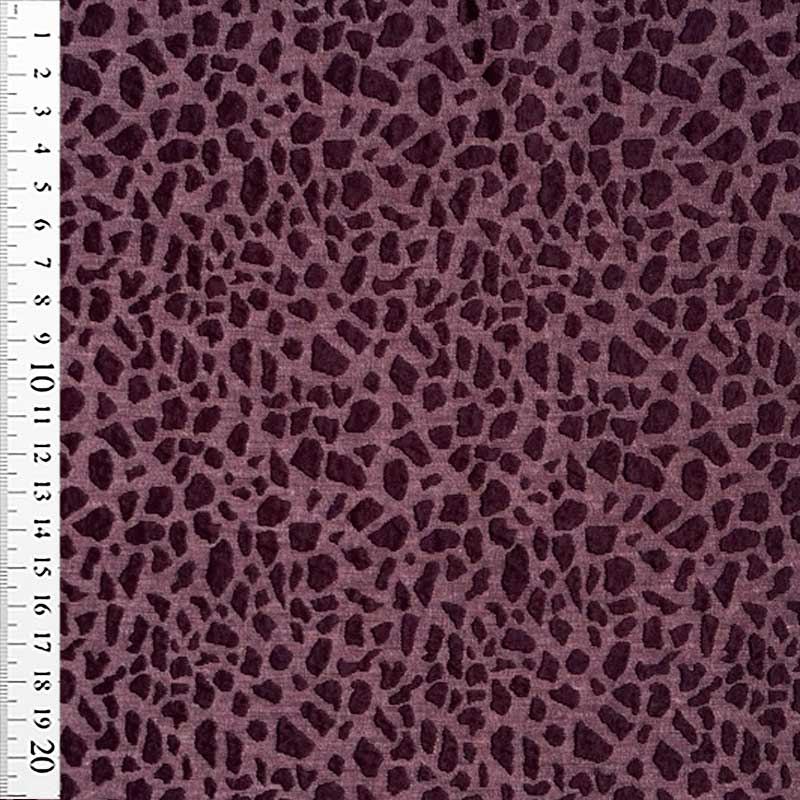 Jacquard med leopard prikker, lilla - KreStoffer