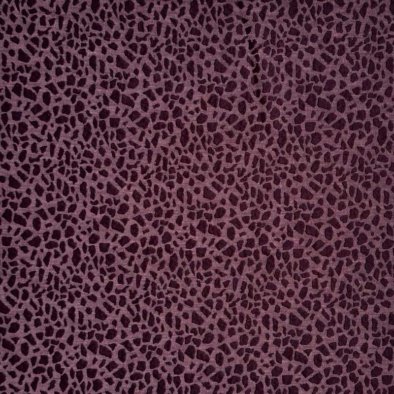 Jacquard med leopard prikker, lilla - KreStoffer