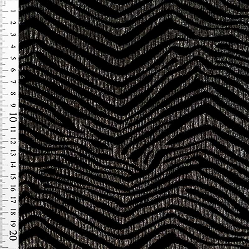 Jacquard med lurex zebra striber