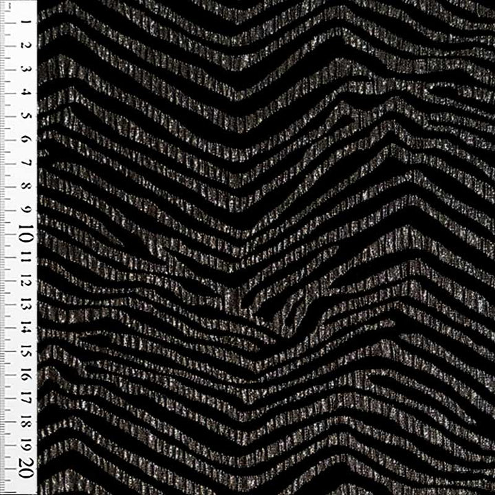 Jacquard med lurex zebra striber