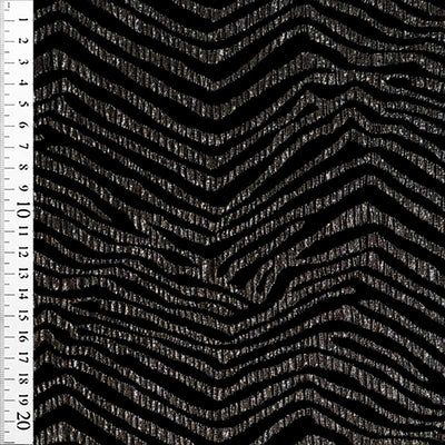 Jacquard med lurex zebra striber - KreStoffer