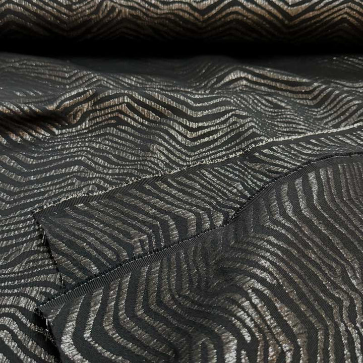 Jacquard med lurex zebra striber