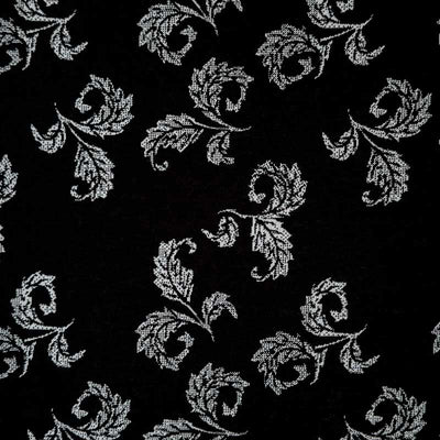 Jacquard strik med blad mønster - KreStoffer