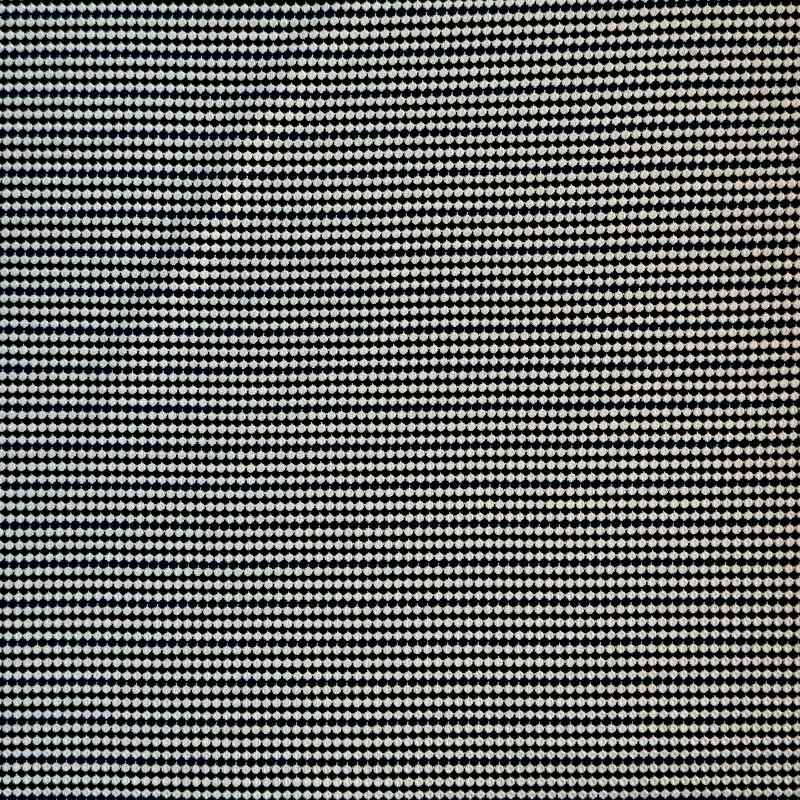 Jacquard strik med buede striber hvid/sort/marine