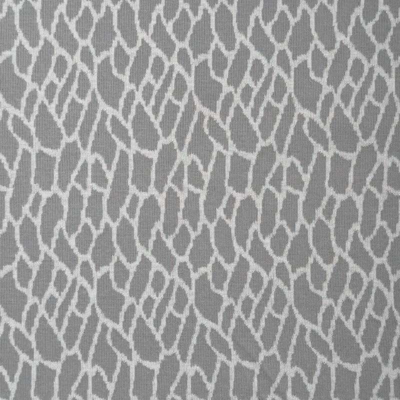 Jacquard strik med dyreprint, grå - KreStoffer