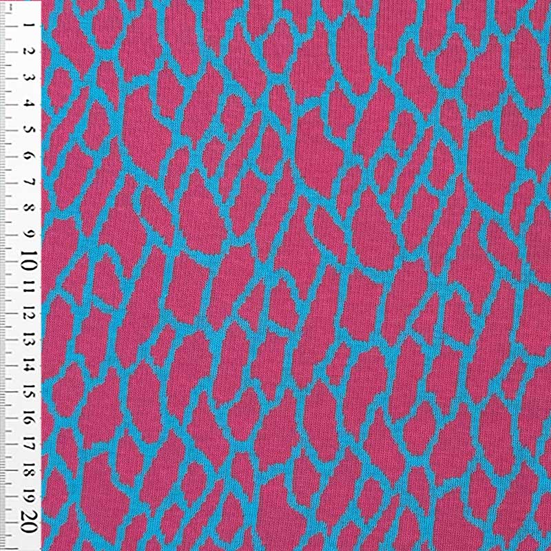 Jacquard strik med dyreprint pink