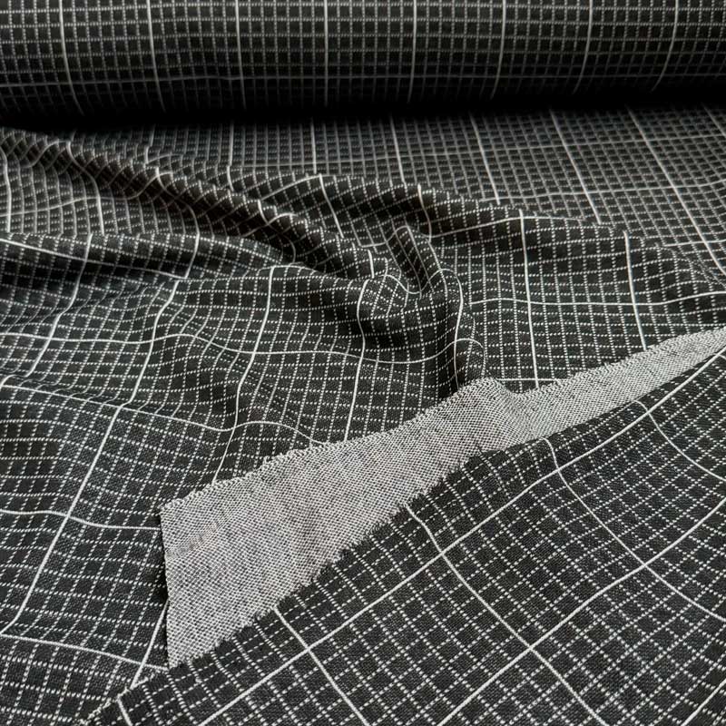 Jacquard strik med små tern - KreStoffer