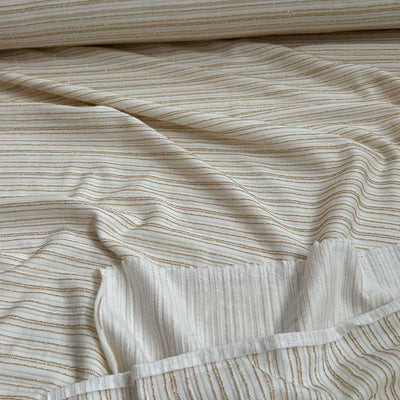 Jersey med lurex striber i guld - KreStoffer