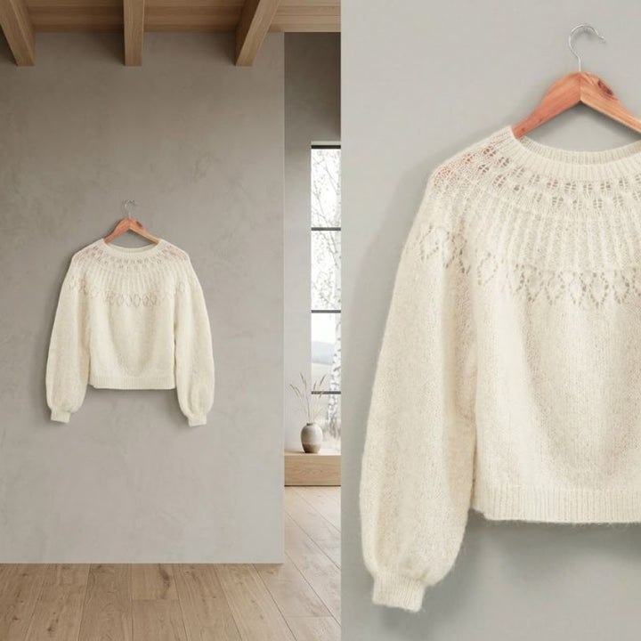 Jules Sweater 2202-14 i Tynd Silk Mohair fra Sandnes Garn