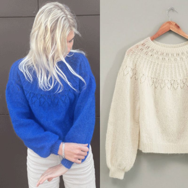 Jules Sweater 2202-14 i Tynd Silk Mohair fra Sandnes Garn