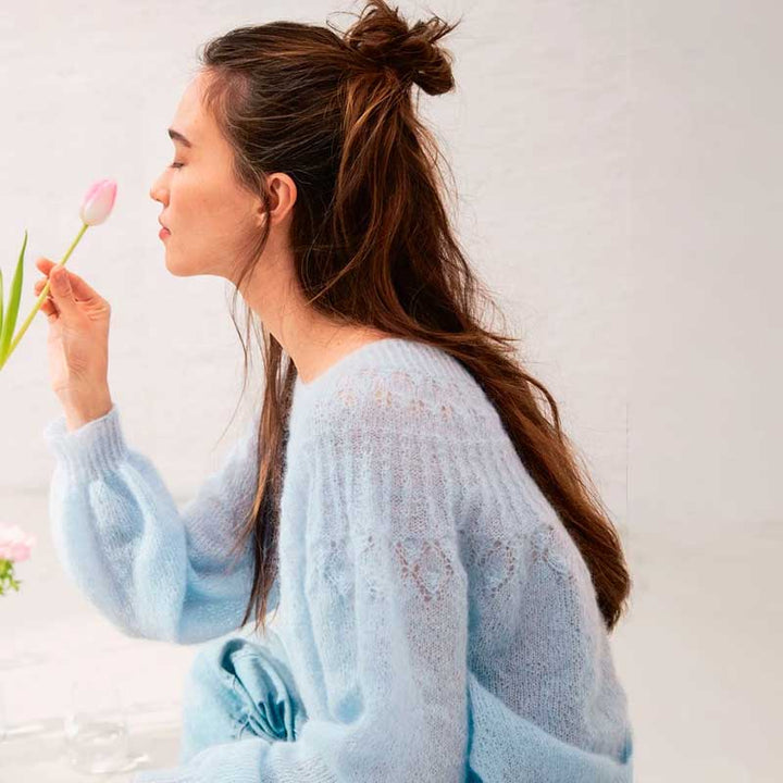 Strikkekit Jules Sweater i Tynd Silk Mohair fra Sandnes