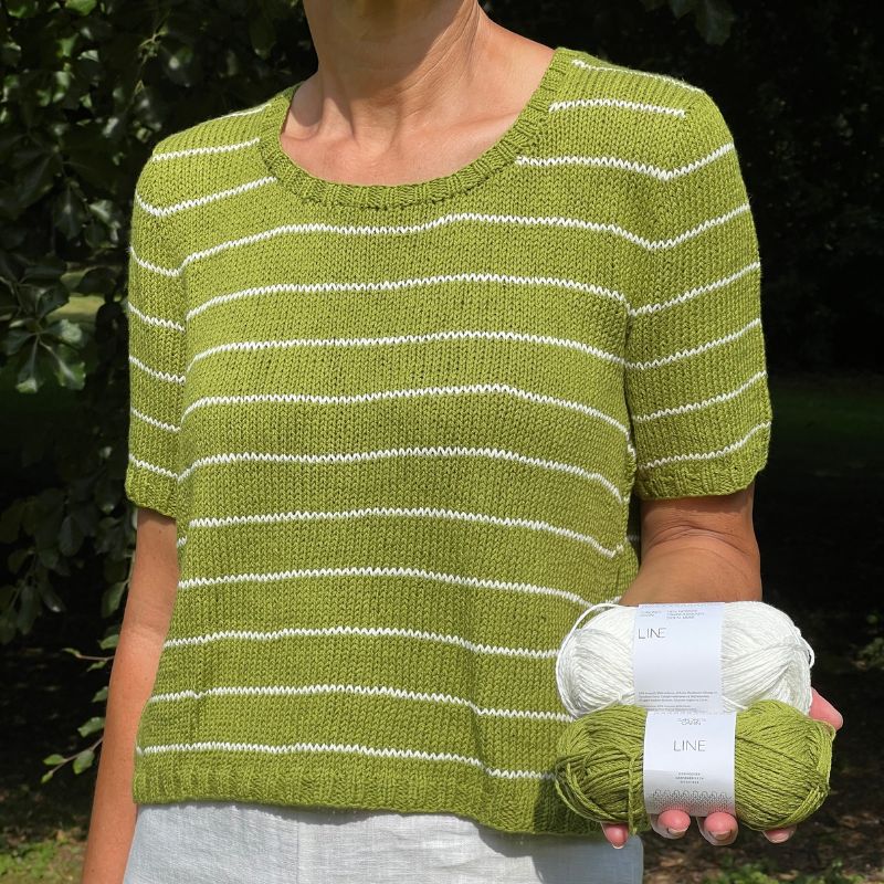 Strikkekit Julienne Tee fra Le Knit i Line garn fra Sandnes
