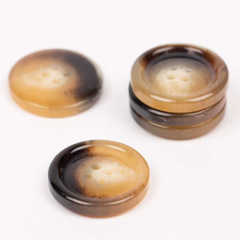 Knap fra Drops imiteret horn brændt 23mm - KreStoffer