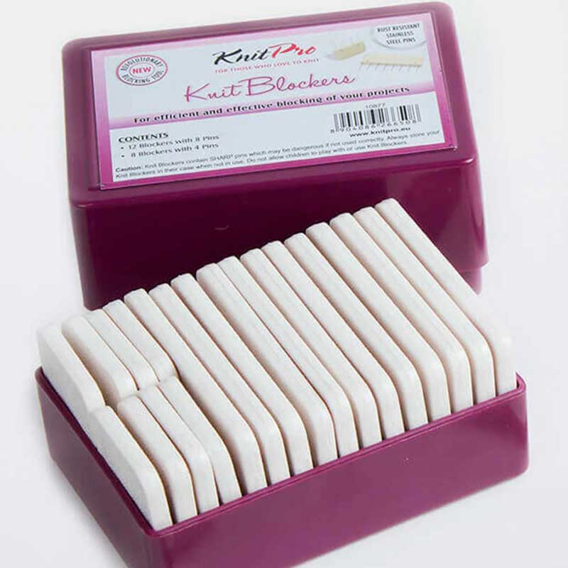 Strikkeblokker fra KnitPro i hvid