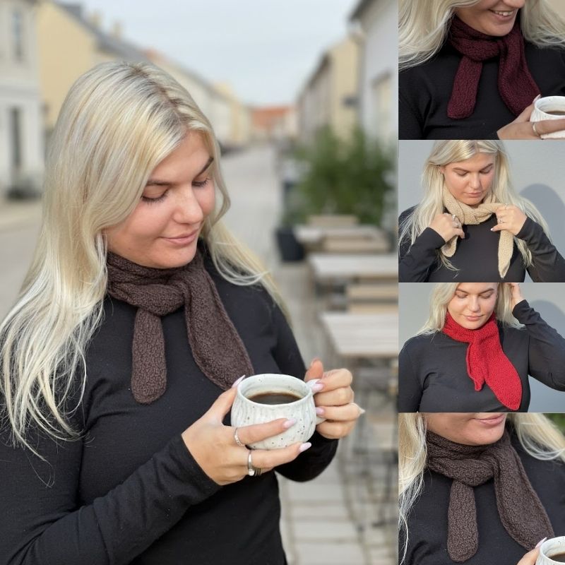Strikkekit Kogle Scarf fra NORDIC KNIT HOUSE i Cashmere Premium