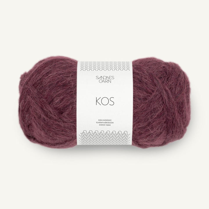 KOS garn fra Sandnes Garn Dyb burgunder
