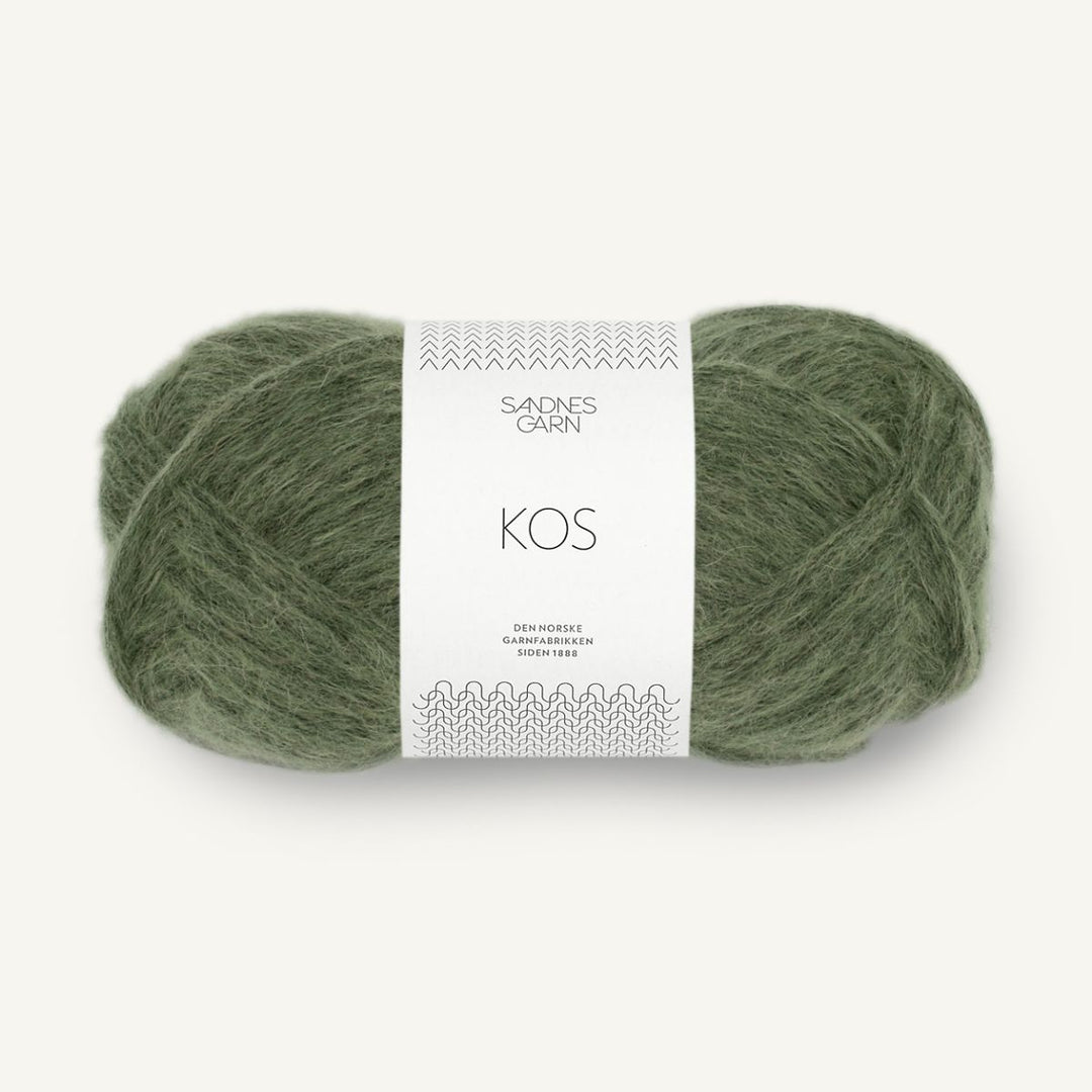 KOS garn fra Sandnes Garn Dyb olivengrøn