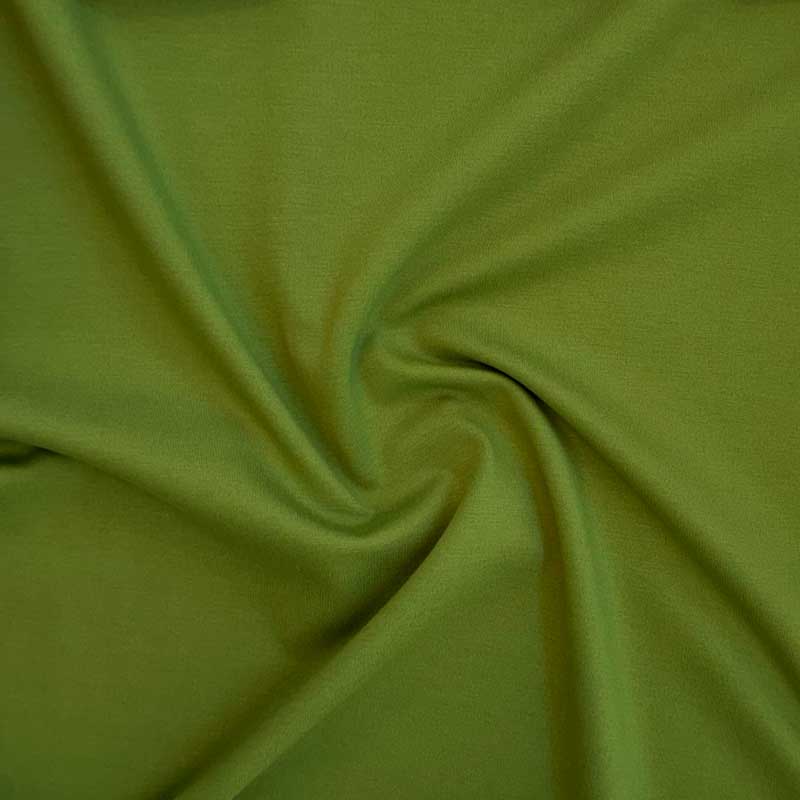 Kraftig ensfarvet viscose jersey avokado