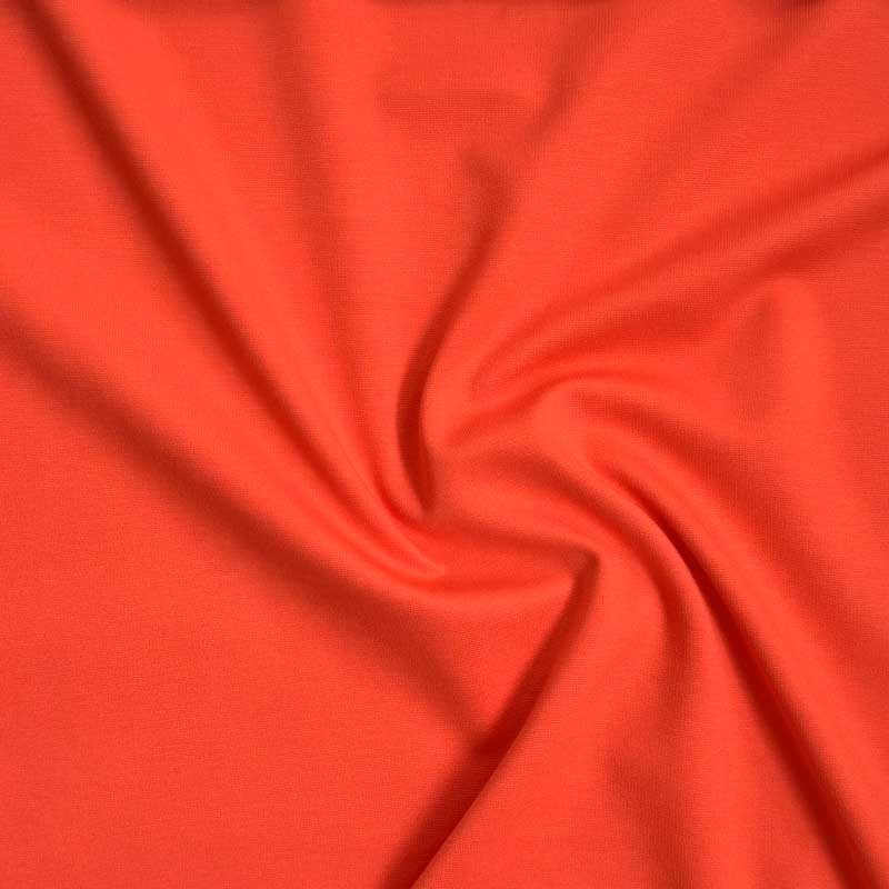 Kraftig ensfarvet viscose jersey scarlet red
