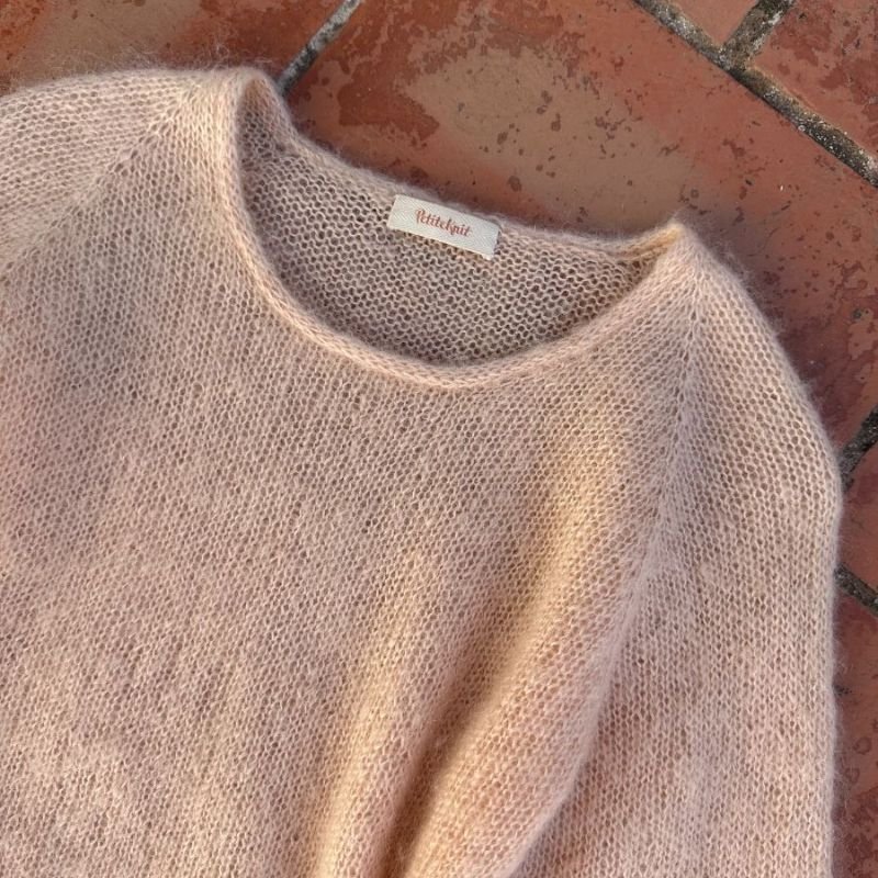 Strikkekit Kumulus bluse O-Neck fra PetiteKnit i Tynd Silk Mohair