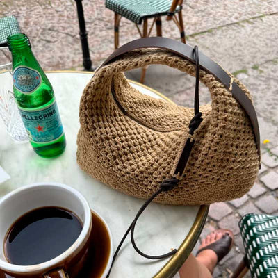 Læderrem til Juno Bag i mørkebrun fra PetiteKnit
