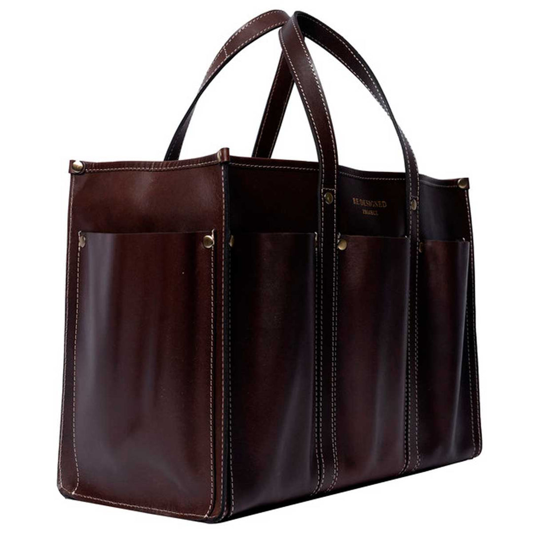 Lædertaske project 132 fra RE:DESIGNED Dark Brown