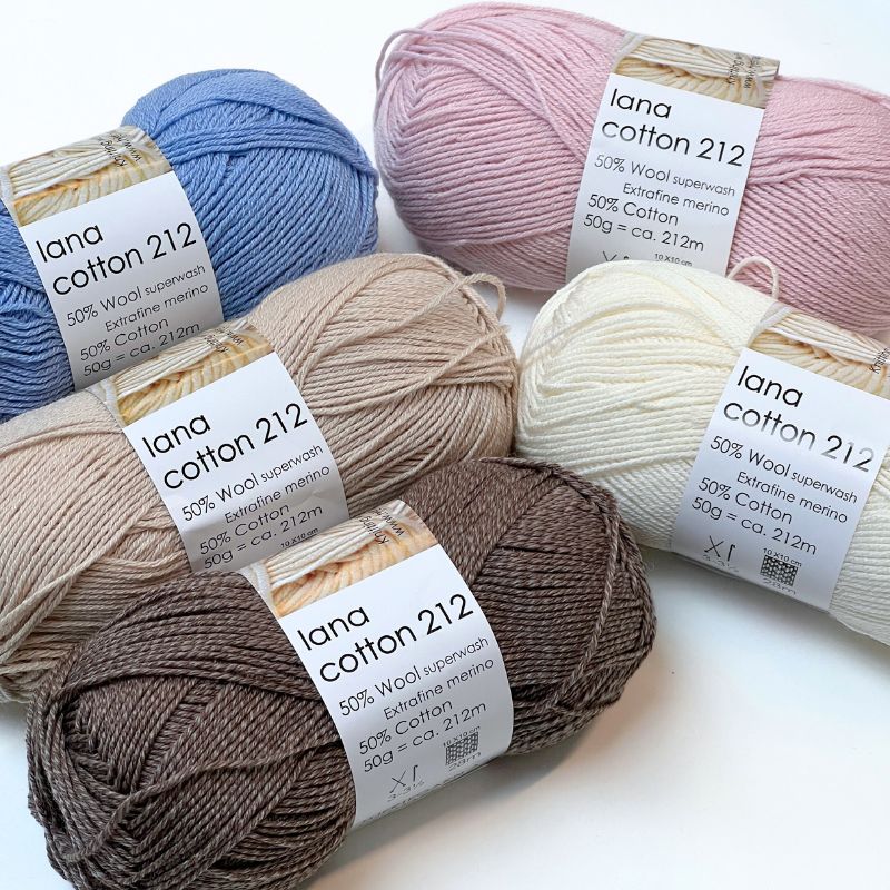 Lana Cotton 212 garn fra Hjertegarn til strik