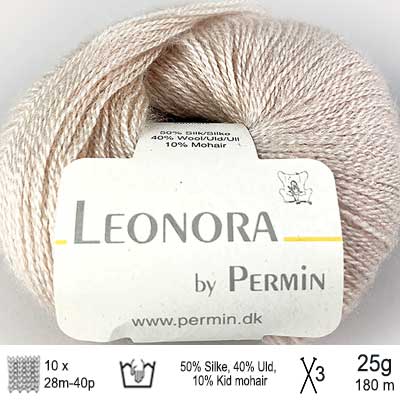 leonora garn fra permin farve 05 ecru sand