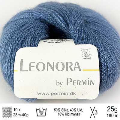 Leonora garn fra Permin Jeansblå