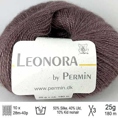 Leonora garn fra Permin Mauve