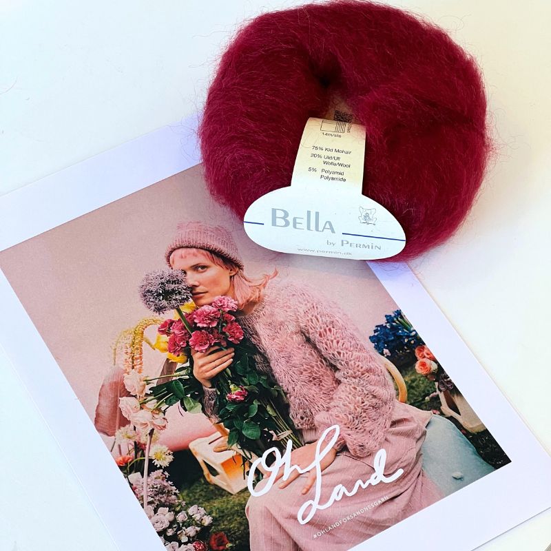 Strikkekit Oh Land Lettere end du tror sweater i ensfarvet Bella Garn