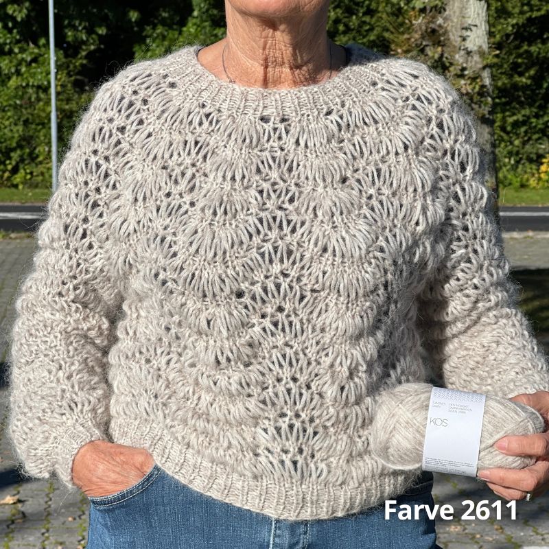 Strikkekit Oh Land Lettere end du tror sweater i KOS Garn