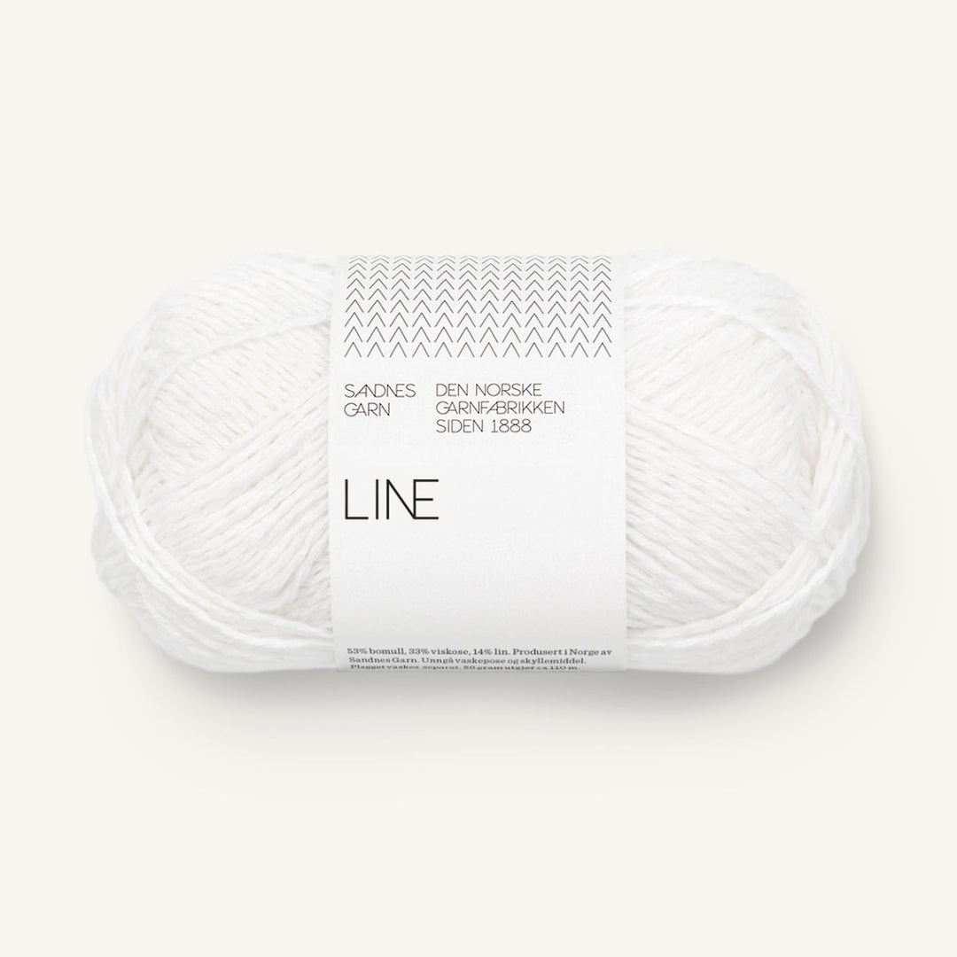 Line garn fra Sandnes Garn True White