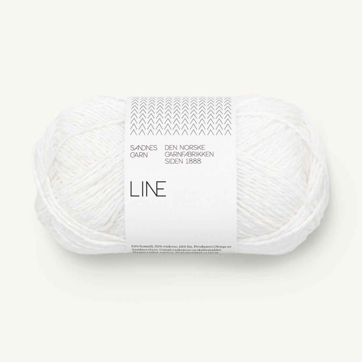 Line garn fra Sandnes Garn True White
