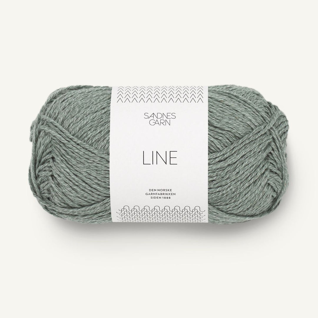 Line garn fra Sandnes Garn Støvet grøn