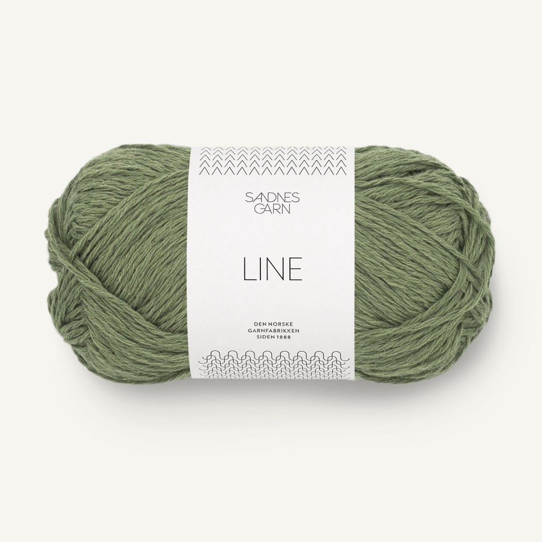 Line garn fra Sandnes Garn Olivengrøn