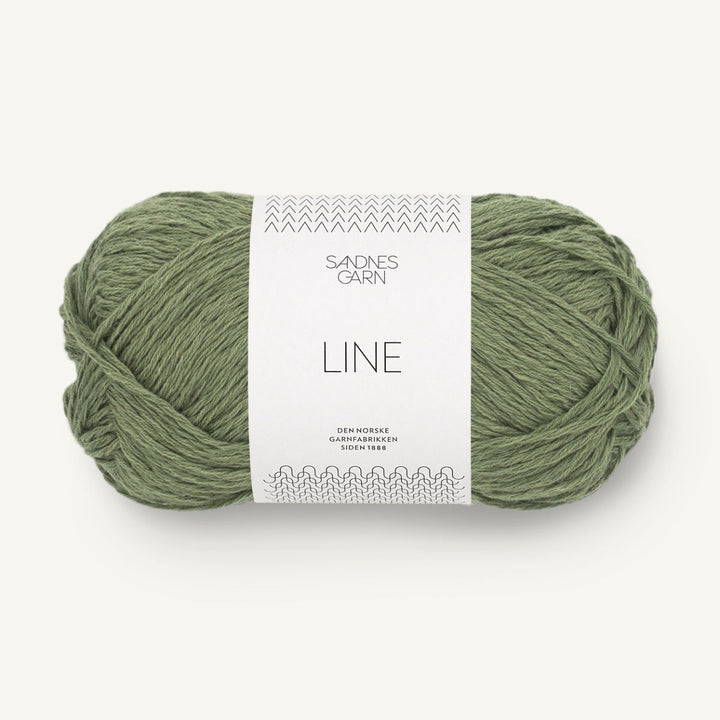 Line garn fra Sandnes Garn Olivengrøn