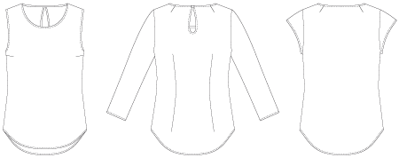 Line2Line B1236 Bluse med slids i nakken