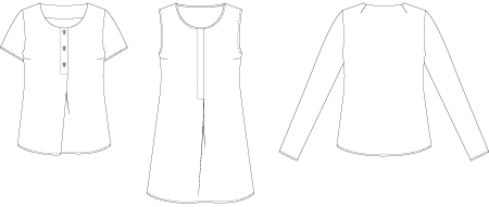 Line2Line B1244 Bluse med stolpe effekt