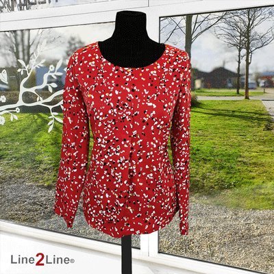 Line2Line B1244 Bluse med stolpe effekt