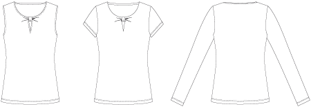 Line2Line B1249 Bluse med knudeeffekt og vingeærme