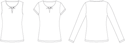 Line2Line B1249 Bluse med knudeeffekt og vingeærme - KreStoffer