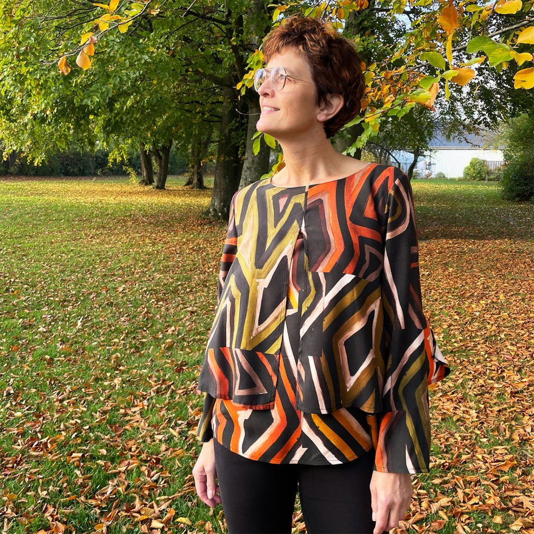 Line2Line B1257 Dobbelt bluse med slidser